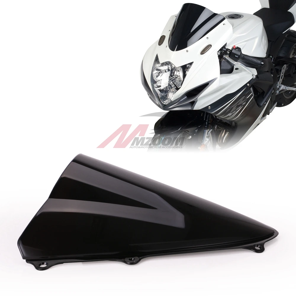 Черный ветровое стекло двойной пузырь для Suzuki GSXR 600 750 R gsxr600 gsxr750 600R 750R K8 2008 2009 2010 08 09