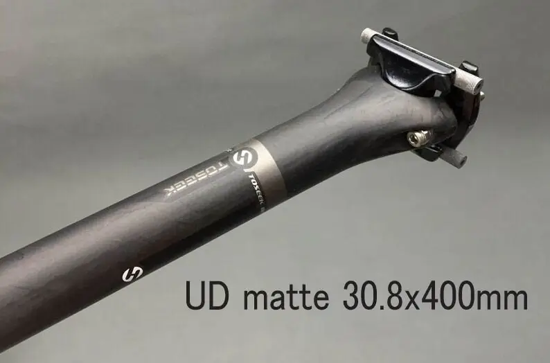 UD matte 30.8x400mm Полностью карбоновый Подседельный штырь для горного велосипеда подседельный штырь трубки MTB дорожный велосипед горный велосипед Подседельный штырь 27,2/30,8/31,6*400/400 мм Труба из углеродистого волокна 3 K/UD части велосипеда TOSEEK - Цвет: UD matte 30.8x400mm