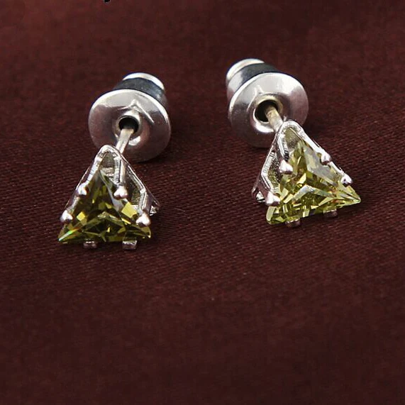 5 мм треугольный Циркон белые гипоаллергенные серьги | Украшения и аксессуары