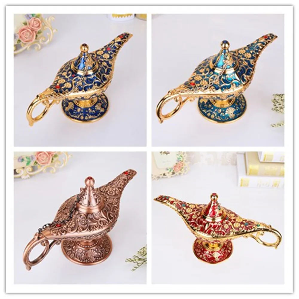 Изысканный волшебный Аладдин лампа Косплей металлический ретро европейское