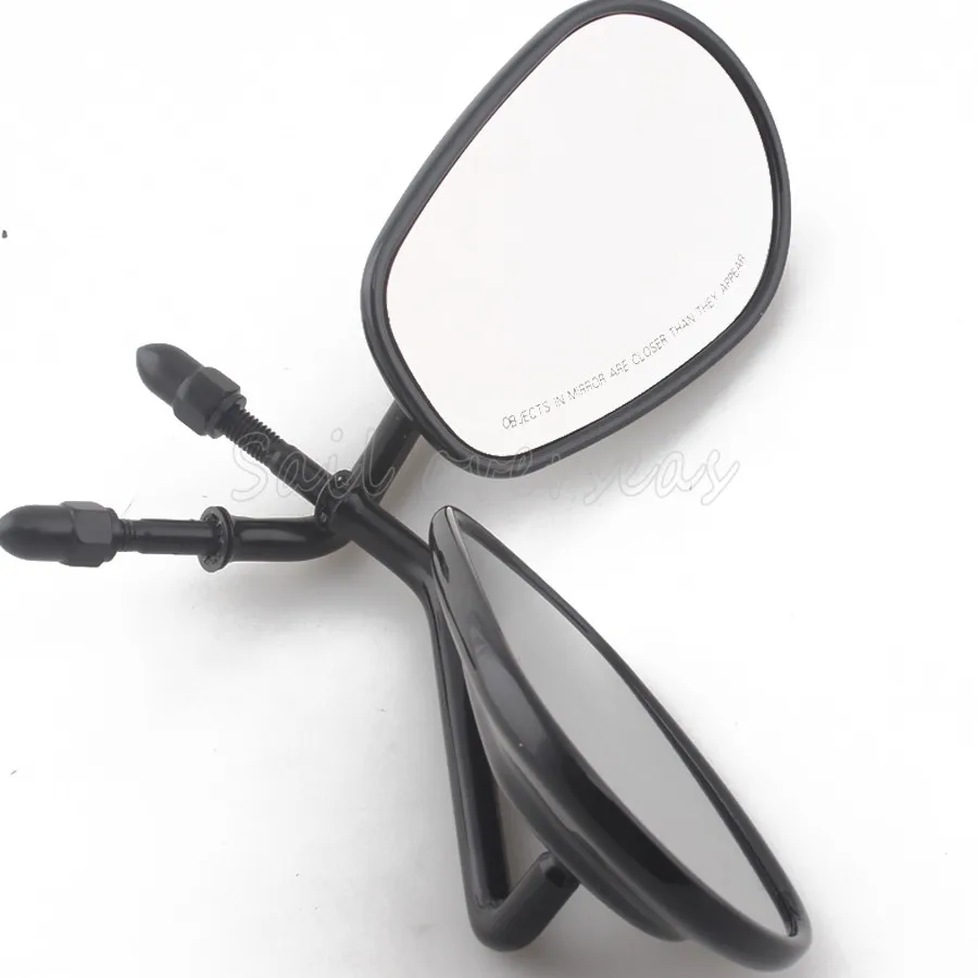 Бесплатная доставка Черное металлическое боковое зеркало заднего вида для Harley