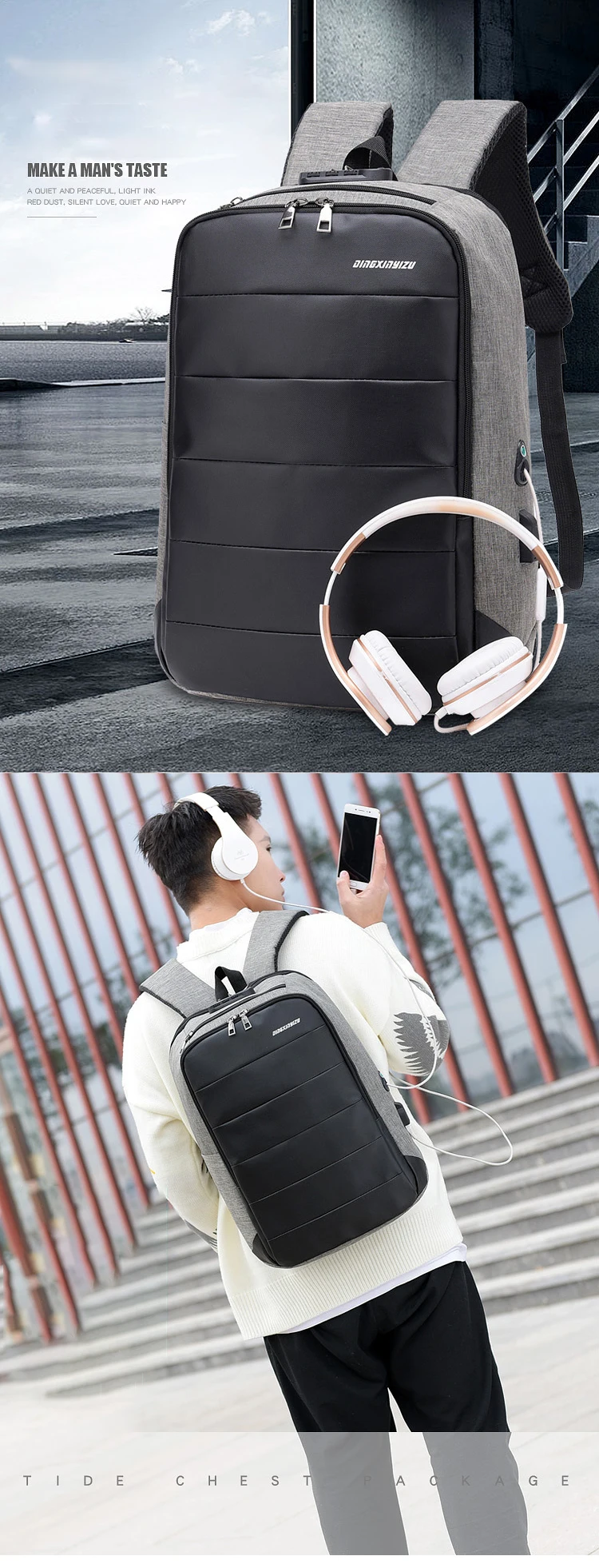 USB Charging Laptop Backpack Men Multifunct Anti Theft Backpack Men Travel Backpack Waterproof School Bag Male Mochila