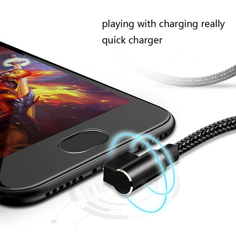 USB Type C 2.4A кабель для быстрой зарядки 90 градусов 2 м передачи данных Huawei mate 20 pro P30