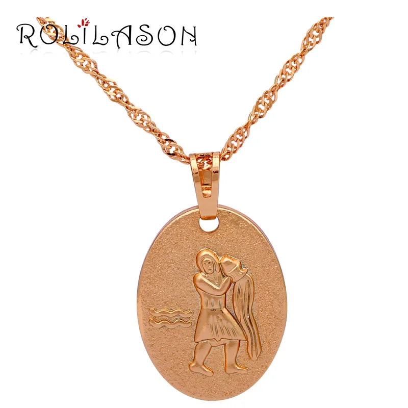 Unique 12 Constellation Aquarius design Top Quality gold tone Fashion Jewelry Necklace &amp Pendants LN541 | Украшения и