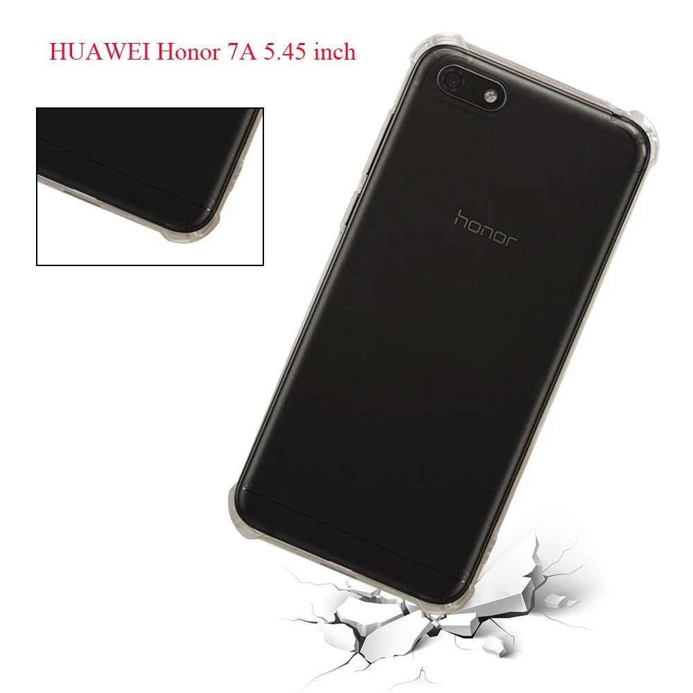 Нескользящие мягкие чехлы для HUAWEI Honor 7A 7C Pro Honor7A Honor7C 2018 TPU Чехлы прозрачный