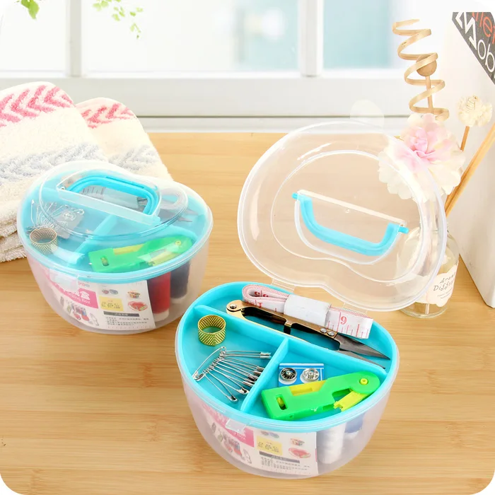 Новый портативный домашний комплект для шитья Мини дорожная ПП швейная коробка с