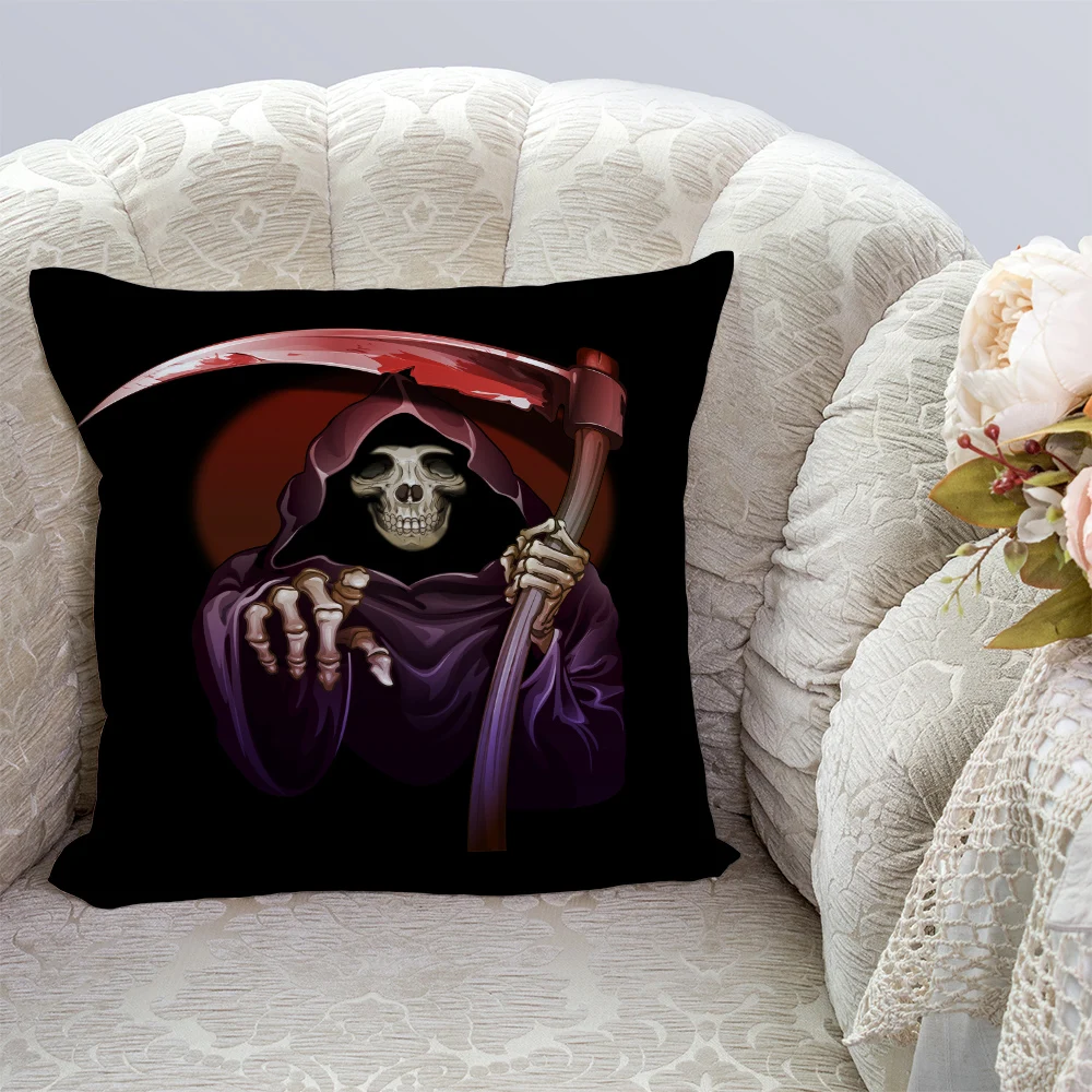 Серия Хэллоуин подушка со скелетом чехол Grim Reaper Печать Гостиная диван сиденье