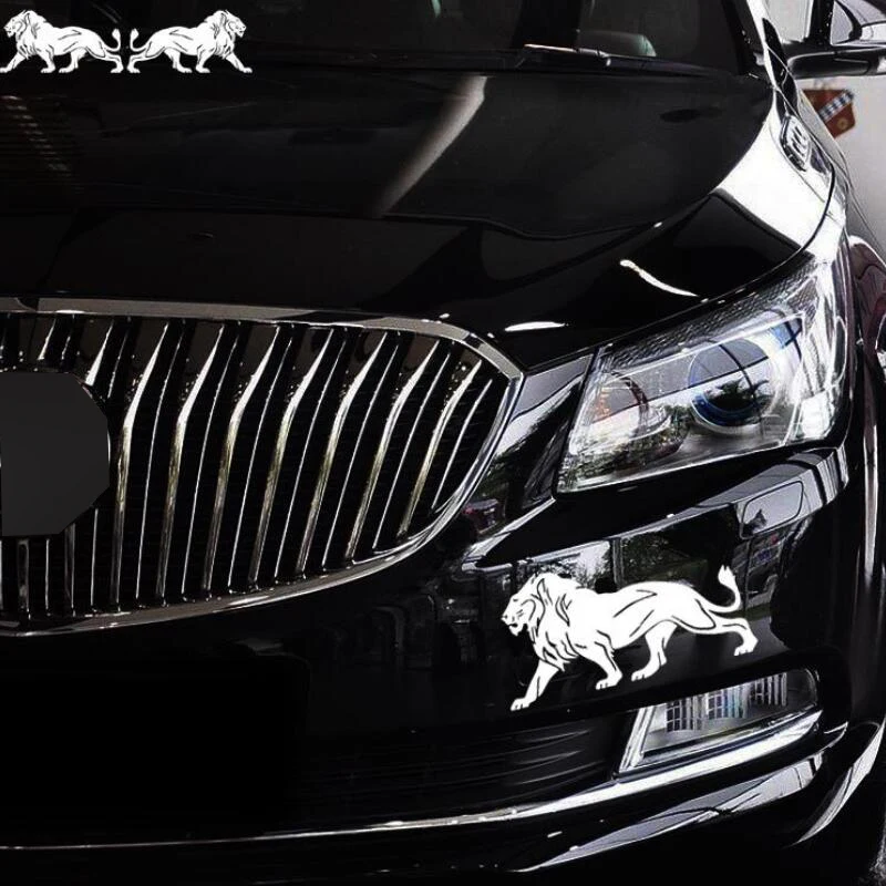

BEMOST Car Styling Fashion Personality Animal Car Stickers Lions Reflective Cover The Scratch Decorative Car Decals 1Pair
