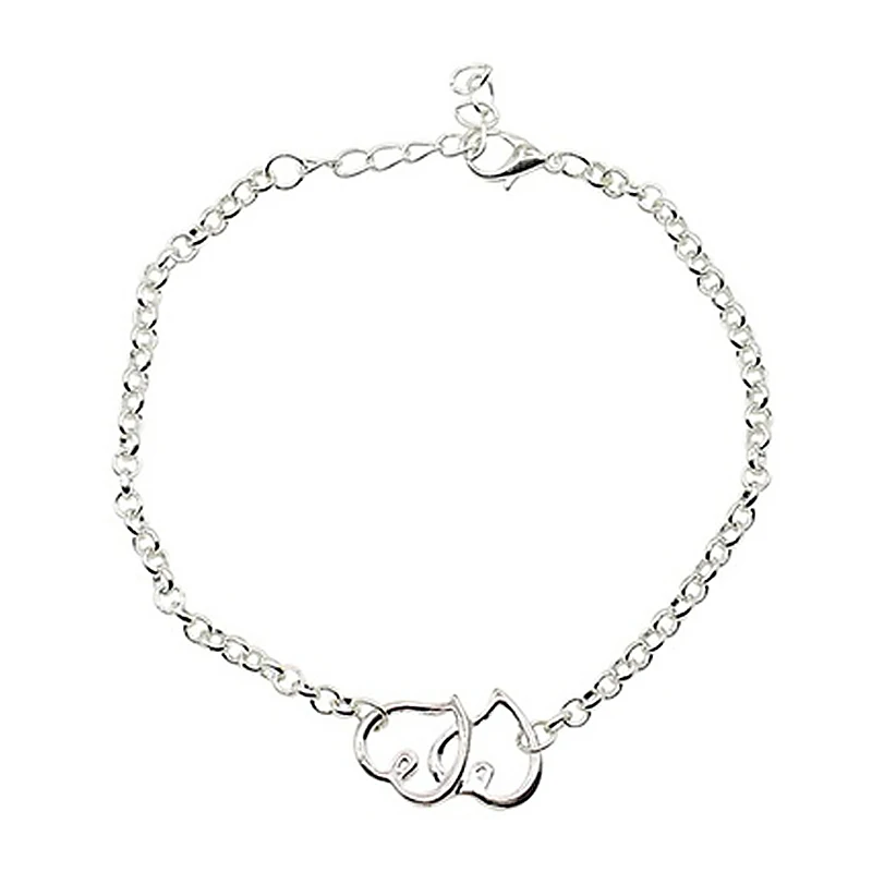 Новые Подвески в форме сердца цепочка для ног браслеты на ногу серебряный цвет