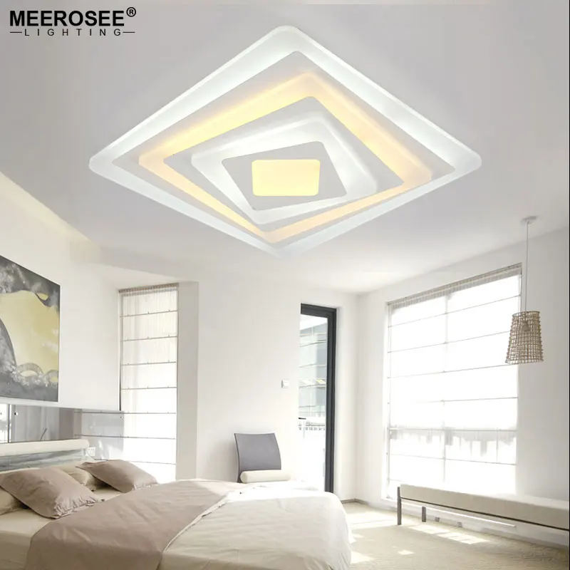 Square Acrylic LED Ceiling Light Fixture Living room Bedroom Decorative Lamp Kitchen Lighting Super-thin Luminarie | Освещение
