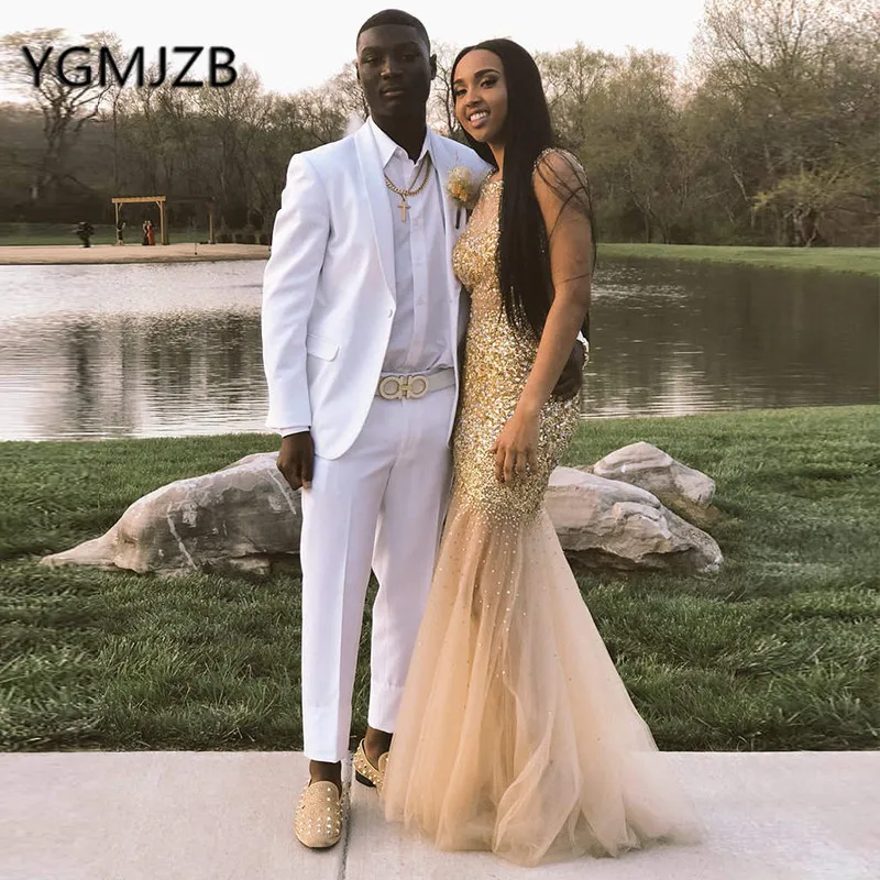 Luxury Long Evening Dresses 2019 Mermaid Sparkly Heavy Beaded Sequin Crystal Backless African Women Formal Dress Party | Свадьбы и