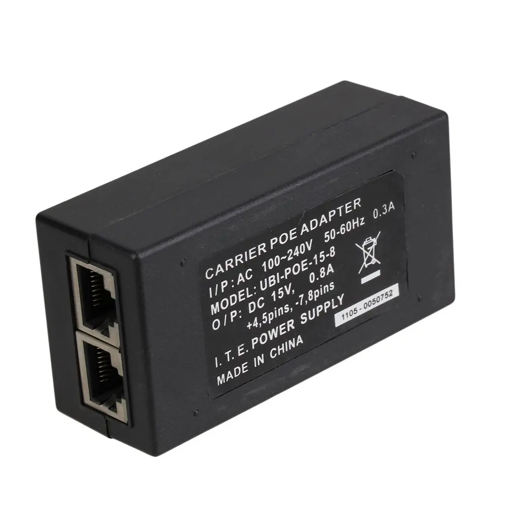 Адаптер Форсунка для сети Ethernet 15 в пост. Тока 0 8a 800 мА PoE адаптер питания|dc 15v|15v dc15v