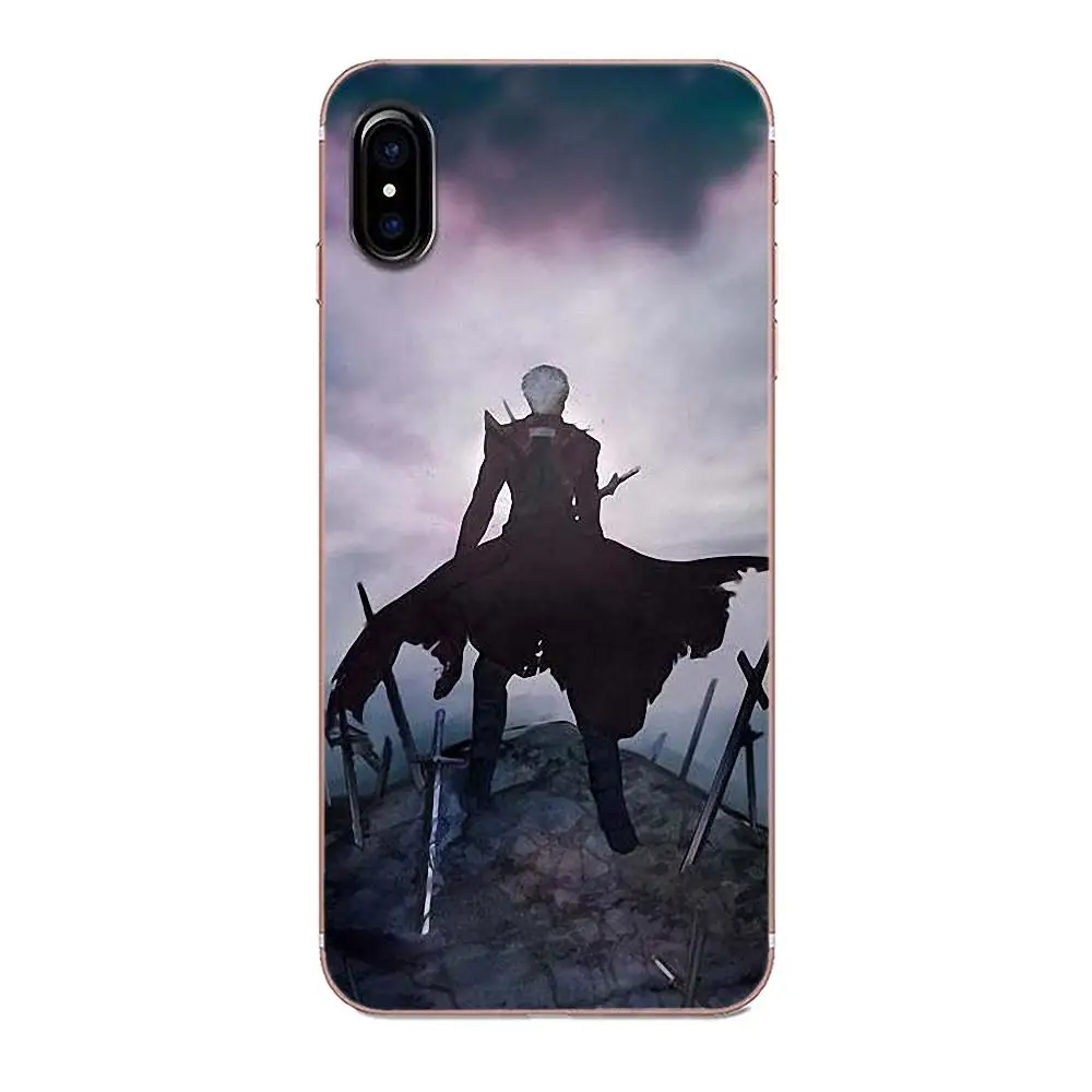 Прозрачный чехол для Apple iPhone 4 4S 5 5C 5S SE 6 6S 7 8 Plus X XS Max XR Fate Zero Stay Night Saber|Чехлы-накладки|