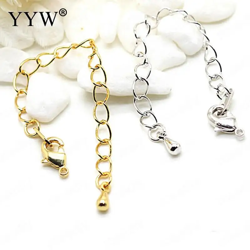 

YYW 4pcs/lot Extender Chain With Lobster Clasps Full Length 50mm 84mm Gold Color Plated High Quality DIY Jewelry Accessories