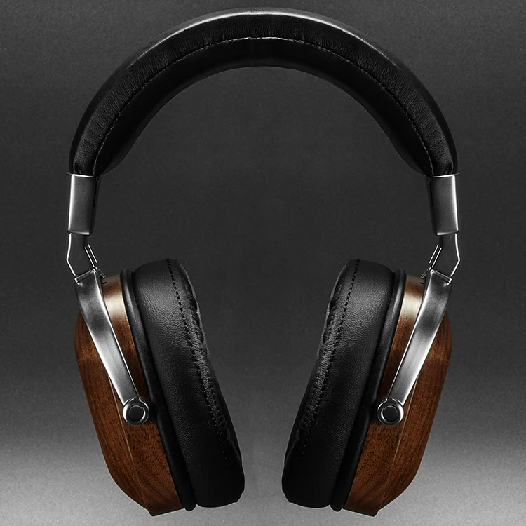 Оригинальный Blon B8 HiFi деревянный металлические наушники Черный красного дерева