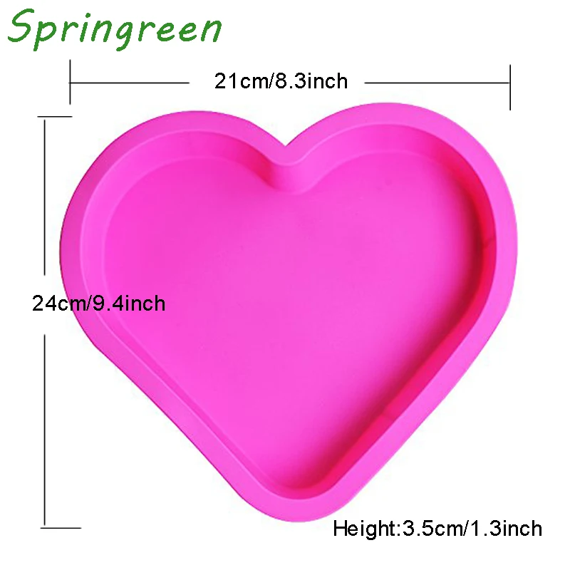 Springreen большая форма для торта в форме сердца антипригарная силиконовая выпечки