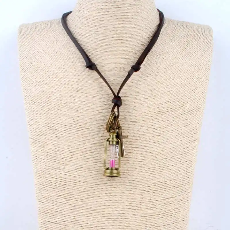 Женское колье макси из натуральной кожи с подвеской|necklace hourglass|leather necklacegenuine leather