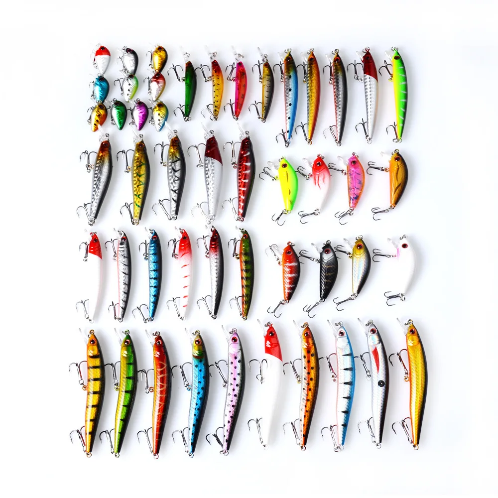 PureLeisure Minnow 48 шт смешанный набор жестких приманок для рыбалки искусственный