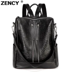 Женские рюкзаки ZENCY из 100% натуральной кожи аллигатора, классические дизайнерские сумки из воловьей кожи в американском стиле