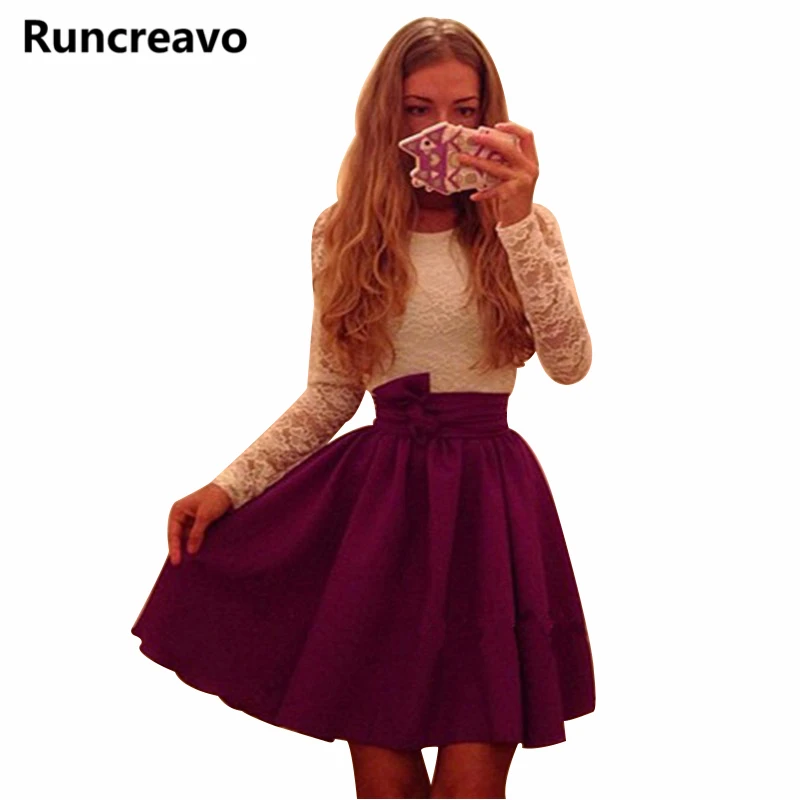 2018 Осенняя мода новое женское белое кружевное лоскутное платье Повседневное с