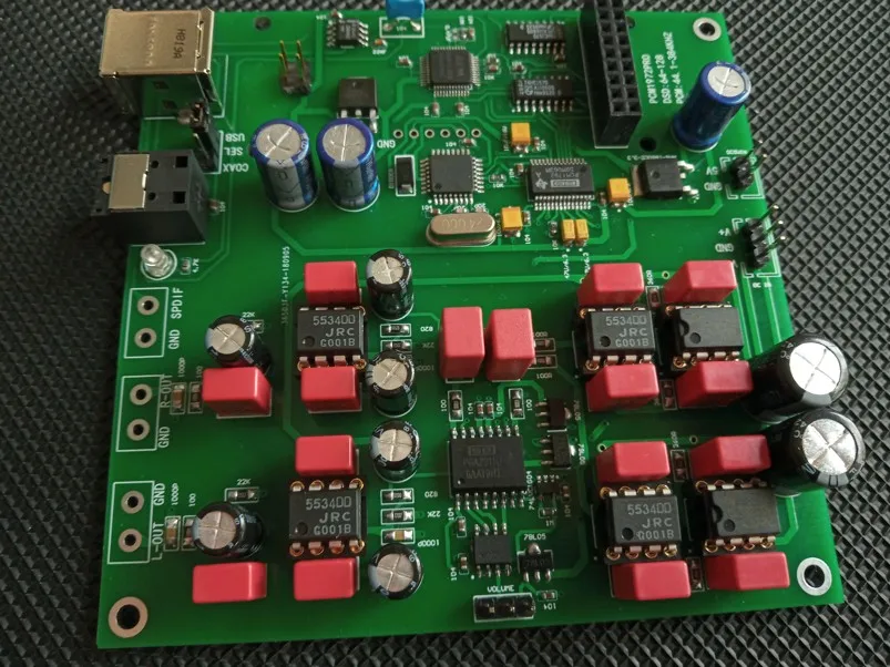 Lusya HIFI PCM1792Apro DAC аудио декодер usb коаксиальный волоконный вход собранная плата 24 бит 192 кГц T0091