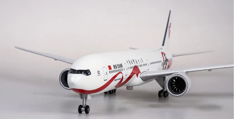 without light 47 см 1/157 самолет Boeing 777 B777 Dreamliner самолет Air China Airlines модель W светильник и колесо литой под давлением пластиковый полимерный самолет - Цвет: without light