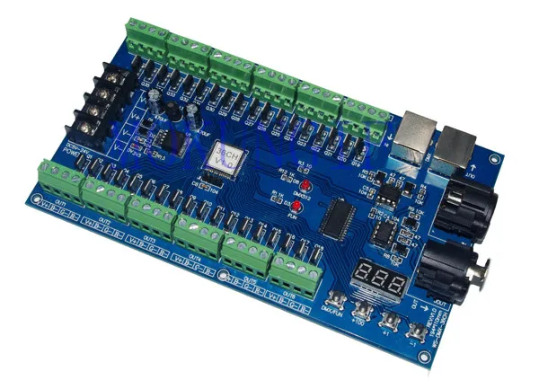 36CH DMX512 регулятор яркости 36-канальный DMX декодер 13 группа RGB выход светодиодный