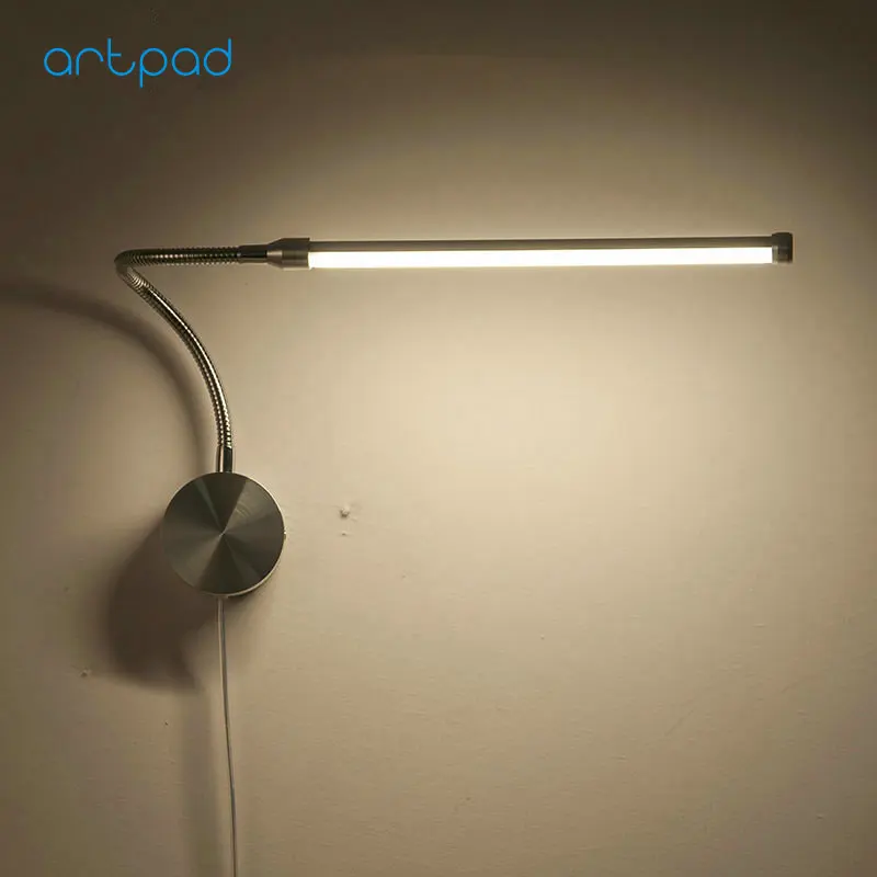 Artpad 6 Вт светодиодный настенный светильник с US/EU Plug and переключатель AC90V 260V отель
