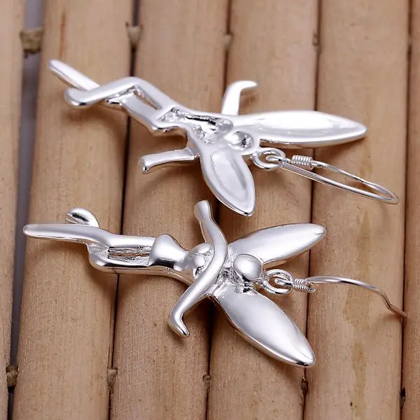 Женские сережки angel CE304 # с серебряным покрытием известный бренд мужские висячие