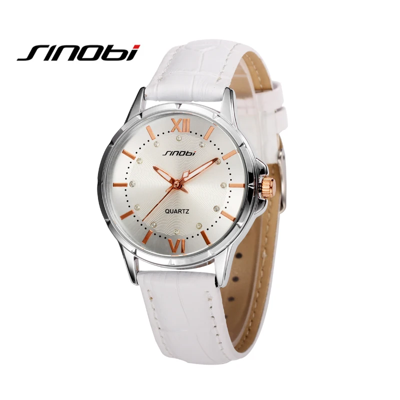 Женские кварцевые часы SINOBI кожаный ремешок деловая мода женские Montre Femme 2019