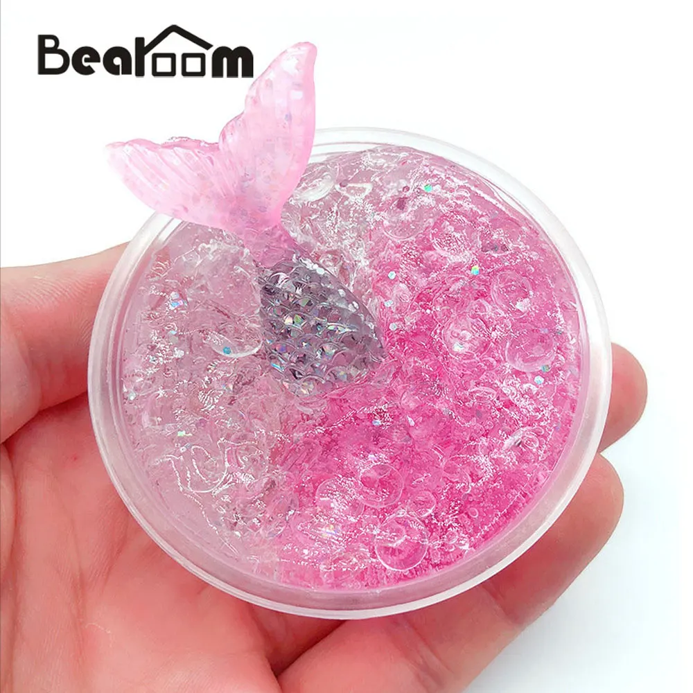 Bearoom Красивая слизь Русалка пушистая глина мягкая DIY обучения Образование