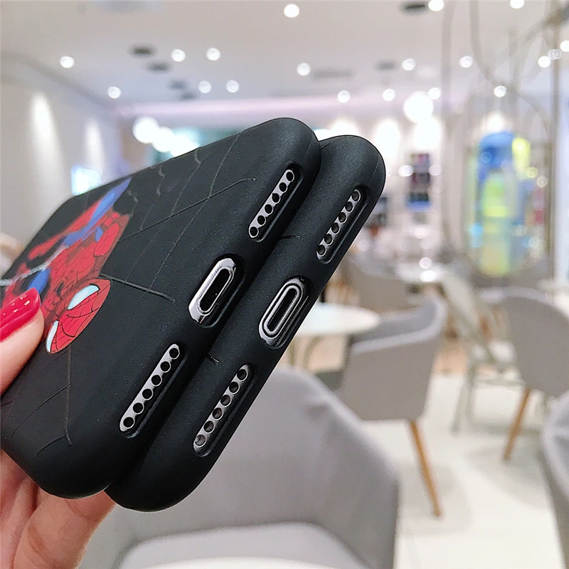 WTSZKL супергерой Человек-паук шаблон телефон чехол для iPhone XR мультфильм аниме 6 S 7 8