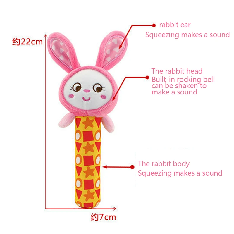 Baby Lathe Hanging Ring Animal Rattles Crib Stroller Toys Teethers Stuffed Dolls Toy | Игрушки и хобби