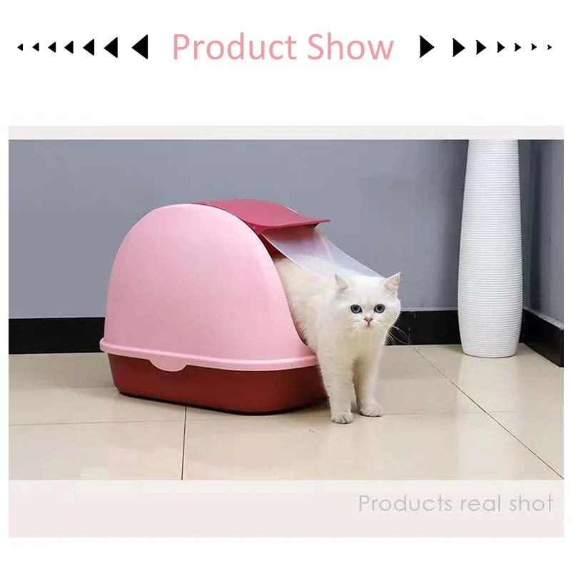 Большая космическая коробка для кошачьего туалета, роскошная полностью закрытая антиразбрызгивающая откидная крышка, дезодорант для кошачьего туалета, принадлежности для туалета, ящик