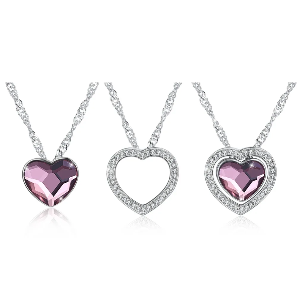 Цепочка с подвеской в виде сердца SWAROVSKI серебро 925 пробы | Украшения и аксессуары