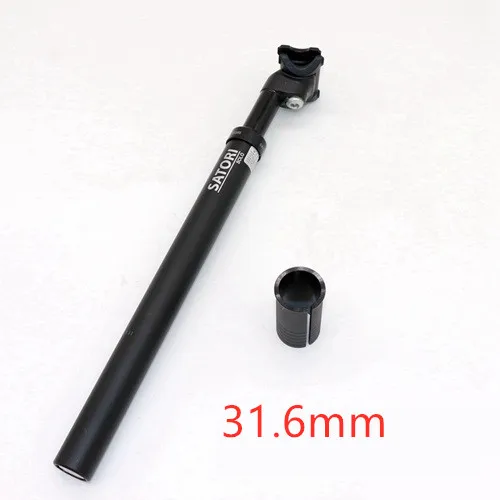 31.6 black Satori Подседельный штырь для амортизаторов для MTB велосипеда 27,2/28,6/30,1/30,4/30,9/31,6 мм X 355 мм велосипед Подседельный штырь сумка удар с переменным фокусным расстоянием - Цвет: 31.6 black