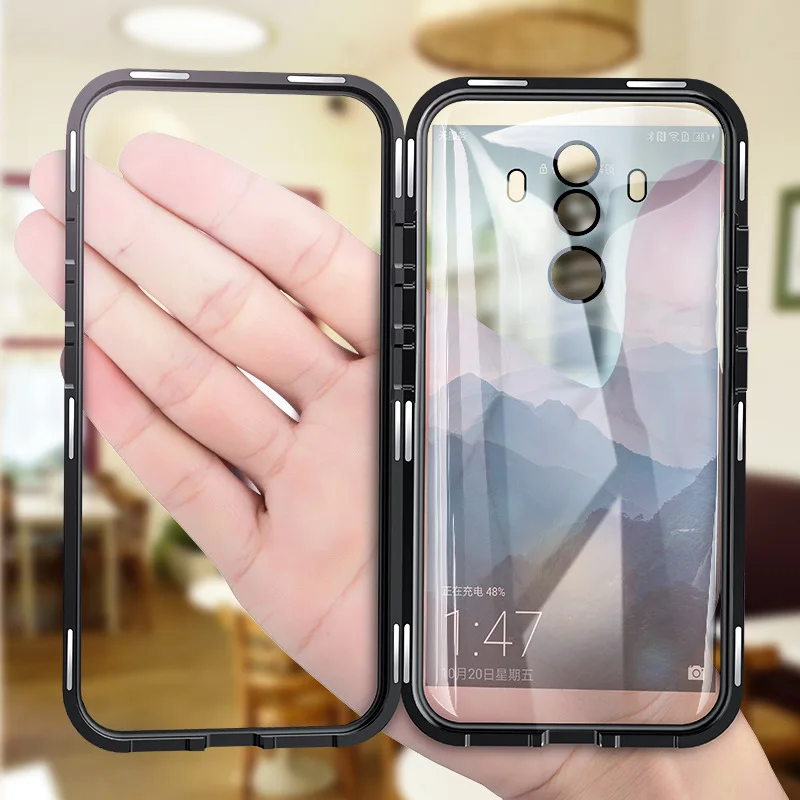 Магнитный адсорбционный металлический чехол для Huawei p20 p30 pro P30 lite mate20 PRO nova 3 4 honor 8X