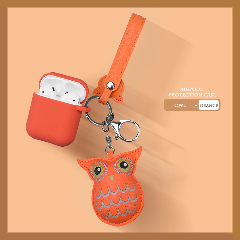 Airpods чехол 1 2 мультфильм защитный Брелок Подвеска силиконовый материал 2019
