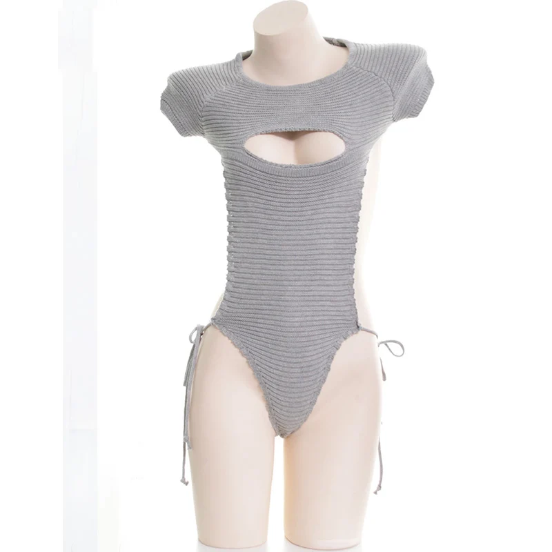 Милые и пикантные женские Открытый на груди свитер японские убийца Косплей