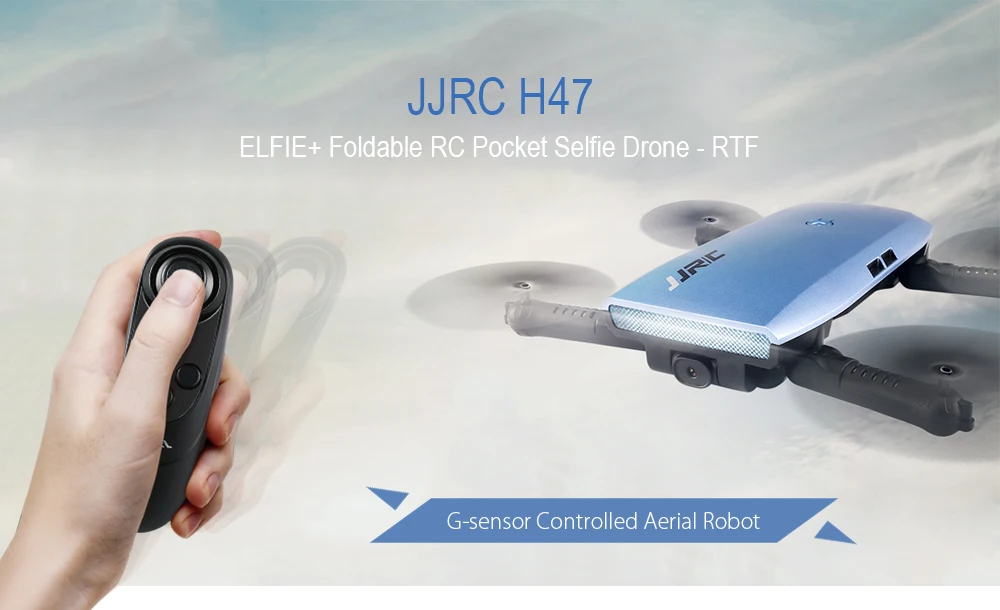 Jjrc H47 Elfie дроны Складная RC Карманный селфи Дрон с Wi-Fi FPV-системы 720 P HD Камера G-Сенсор контроллер вертолет waypoints