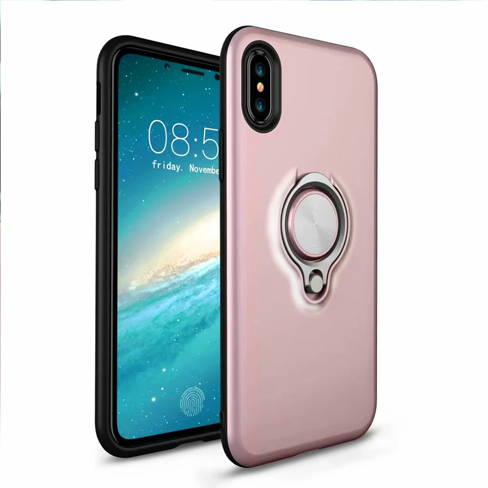 Для iPhone 11 Pro MAX роскошный автомобильный Магнитный скрытый держатель с кольцом-подставкой Чехол для телефона для iPhone XR X XS Max 5S 6s 7 Plus 8 Plus Coque