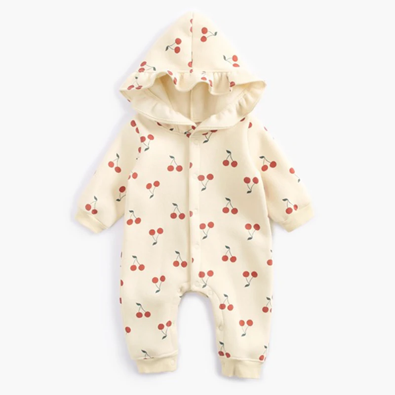 Новый 2019 осень зима для маленьких мальчиков и девочек с принтом в виде вишенок