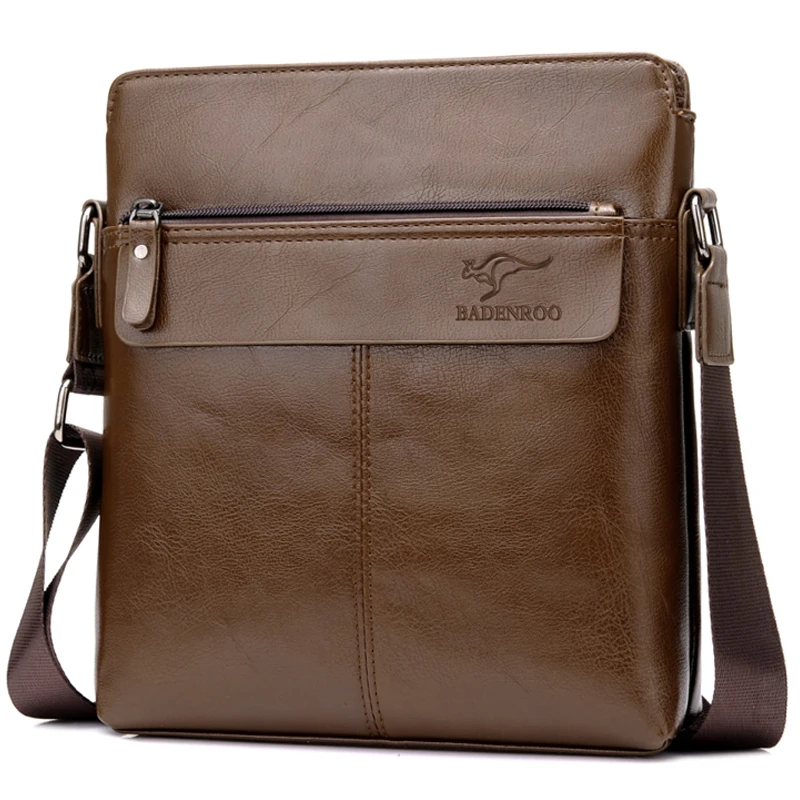 

Kangaroo Luxury Brand Messenger Bag Leather Men Shoulder Bag Small Male Crossbody Bag For Men Leather Sling Bag Business Handbag