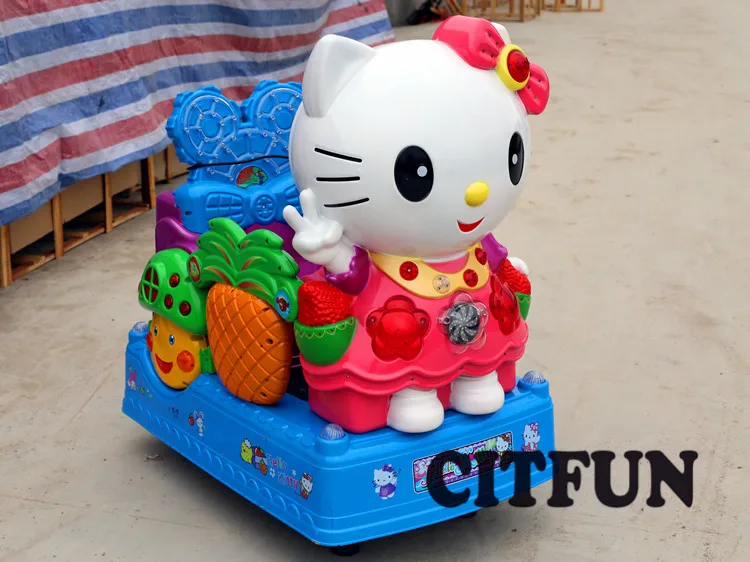 Детские качели автомобиль монета управляемый KT кошка игры Дети ездить на продажу