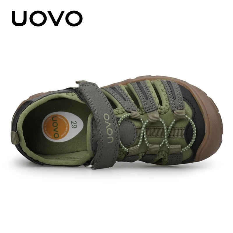 UOVO/Новинка года; детские сандалии; летняя модная обувь для мальчиков; дышащая обувь для маленьких детей; пляжные сандалии для мальчиков; размеры 28#-32