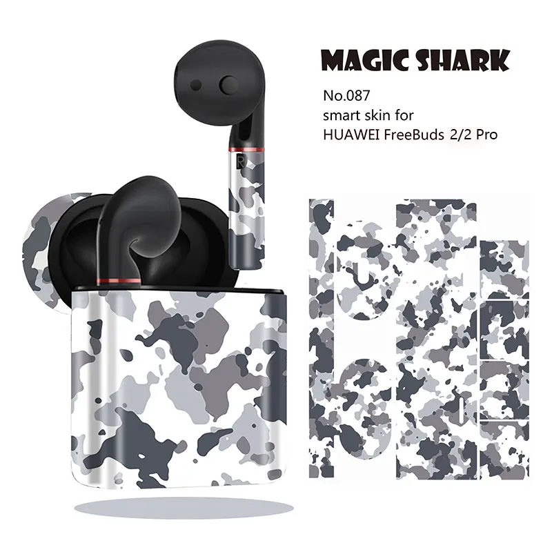 Защитный чехол Magic Shark в стиле милитари Модный из ПВХ для HUAWEI Freebuds 2 Pro 19