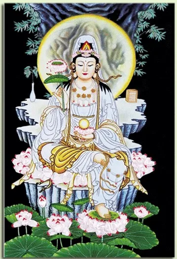 Набор для 3D вышивки гуанин из буддистской шелковой атласной ленты крестиком