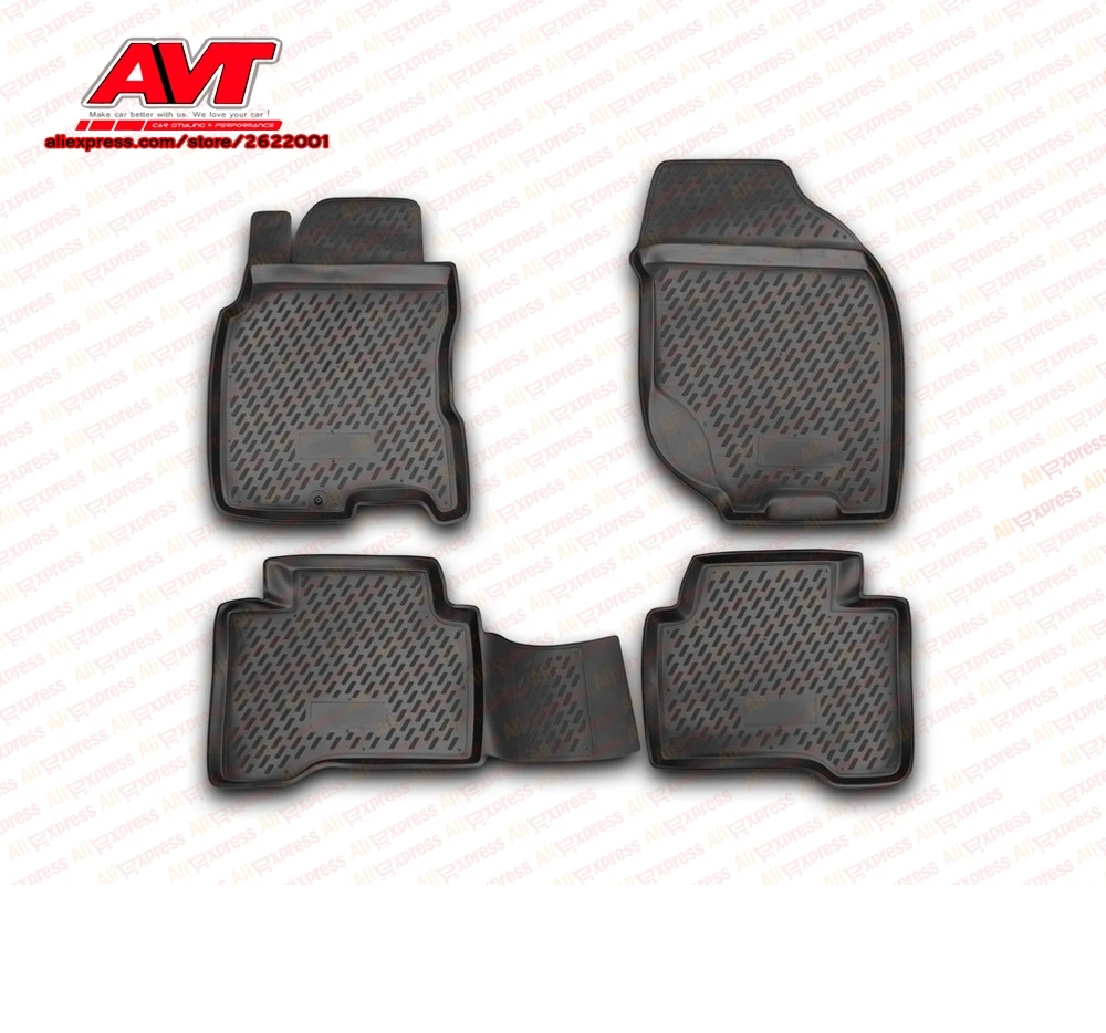 Коврики резиновые для Nissan X Trail 2001 2007 4 шт. Нескользящие коврики салона автомобиля