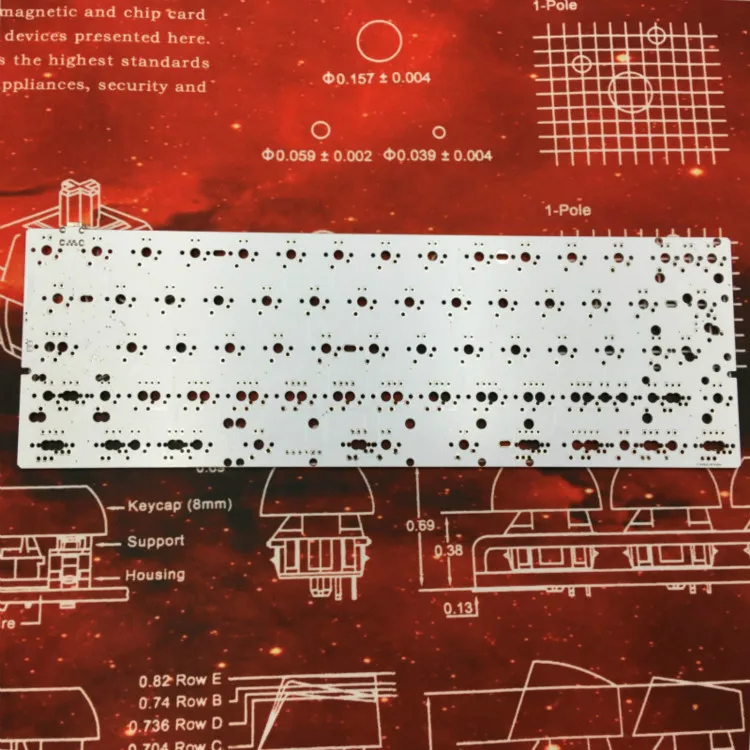 GH60PCB Mini GH60 PCB 60% клавиатура пользовательская механическая клавиатура Поддержка стрелка клавиша Underglow, программная клавиатура pcb type-C порт - Цвет: GH60PCB Mini