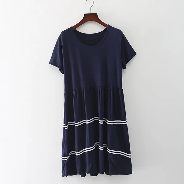 Платья для беременных с коротким рукавом летнее платье из модала свободное 6